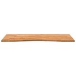 vidaXL Dessus de bureau marron clair bois chêne massif rectangulaire