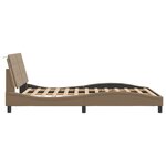 vidaXL Cadre de lit avec LED sans matelas cappuccino 120x200 cm