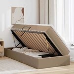 vidaXL Lit avec rangement et matelas Cappuccino 90 x 190 cm
