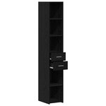vidaXL Highboard Chêne Noir 30x42 5x185 cm Bois d'ingénierie