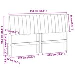 vidaXL Tête de lit capitonnée Gris clair 150 cm Pin massif