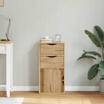 vidaXL Armoire latérale avec tiroirs ODDA 40x24x79 cm bois massif pin