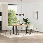 vidaXL Chaises à manger lot de 6 crème velours