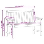 vidaXL Banc de jardin Blanc 120 cm HDPE