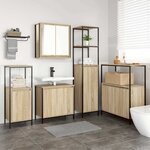 vidaXL Ensemble de mobilier de salle de bain avec étagère 5 Pièces