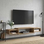 vidaXL Meuble TV mural Montage mural Chêne artisanal 140 x 28 x 21 cm