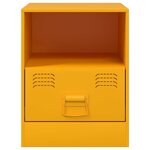 vidaXL Table de chevet jaune moutarde 34 5x39x44 cm acier
