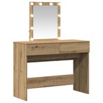 vidaXL Coiffeuse chêne artisanal 100 x 40 x 130 cm Bois d'ingénierie