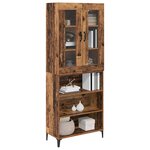 vidaXL Haut Armoire Bois Ancien 69 5 x 34 x 180 cm Bois d'ingénierie