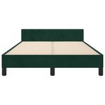 vidaXL Cadre de lit sans matelas vert foncé 120x200 cm velours
