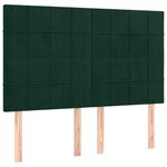 vidaXL Sommier à lattes de lit et matelas Vert foncé 140x190cm Velours