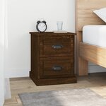 vidaXL Table de chevet chêne marron 39x39x47 5 cm bois d'ingénierie