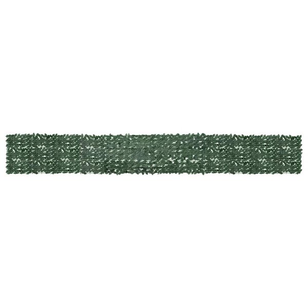 vidaXL Écran de balcon avec feuilles vert foncé 600x75 cm