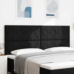 vidaXL Tête de lit avec des lumières à LED Réglable Noir 200 cm tissu