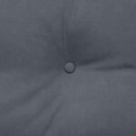 vidaXL Coussin de Dos Gris foncé 180 x 24 x 50 cm Velours