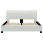 vidaXL Cadre de lit sans matelas blanc similicuir 140x200 cm