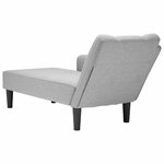 vidaXL Fauteuil long avec accoudoir droit gris nuage tissu