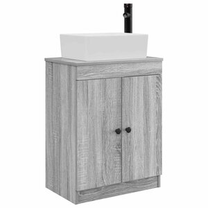 vidaXL Meuble de salle de bain avec évier Sonoma gris 54 x 35 x 83 cm