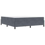 vidaXL Cadre de lit Gris foncé  gris et blanc 180 x 200 cm Velours