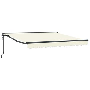 vidaXL Auvent Rétractable Crème 300x250 cm tissu