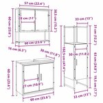 vidaXL Ensemble de meubles de salle de bain 3 pièces en chêne artisanal  bois d'ingénierie
