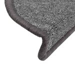vidaXL Tapis d'escalier 20 pièces 56 x 17 x 3 cm Gris foncé Demi-rond