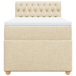 vidaXL Sommier à lattes de lit avec matelas Crème 80x200 cm Tissu