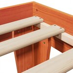 vidaXL Cadre de lit sans matelas cire marron 100x200cm bois pin massif