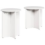 vidaXL Table basse 2 Pièces Blanc 41 5 x 41 5 x 41 cm Bois massif en pin