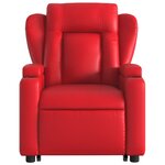 vidaXL Fauteuil inclinable électrique rouge similicuir