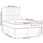 vidaXL Sommier à lattes de lit avec matelas LED Vert foncé 120x200 cm