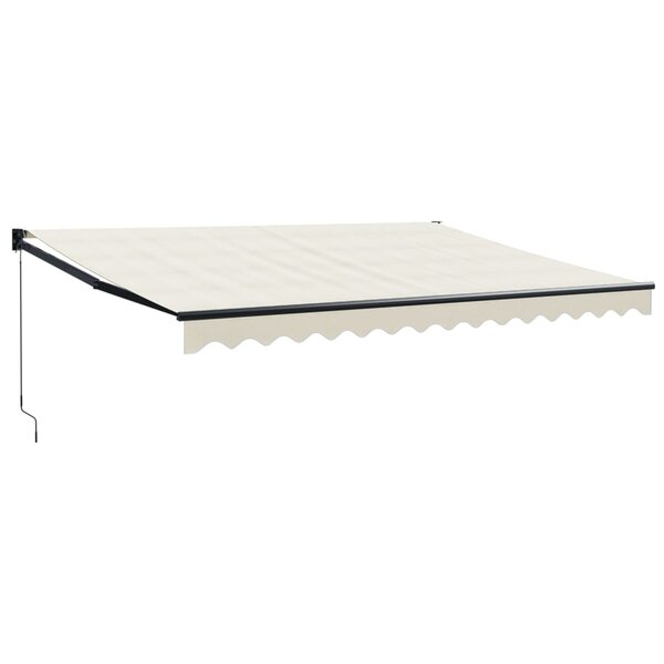 vidaXL Auvent rétractable crème 4 5x3 m tissu et aluminium