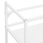 vidaXL Cadre de lavabo de salle de bain Blanc 79x38x83 cm Fer