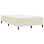 vidaXL Cadre de lit avec matelas Crème 100 x 200 cm tissu