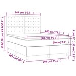 vidaXL Sommier à lattes de lit matelas et LED Bleu foncé 140x200 cm