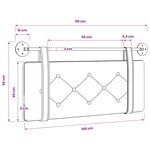 vidaXL Tête de lit suspendue Marron Velours