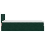 vidaXL Cadre de lit ottoman avec matelas vert foncé 100x200 cm velours