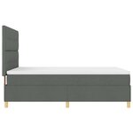 vidaXL Lit à ressort LED avec matelas Gris foncé 140 x 190 cm tissu