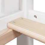 vidaXL Lit superposé sans matelas blanc 80x200 cm bois de pin massif