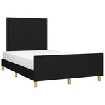 vidaXL Cadre de lit sans matelas noir 120x190 cm tissu