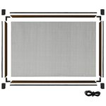 vidaXL Moustiquaire extensible pour fenêtres Marron (100-193)x75 cm
