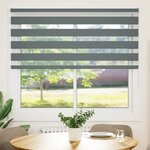 vidaXL Store zèbre gris foncé largeur du tissu 150 9 cm polyester