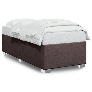 vidaXL Cadre de lit sans matelas marron foncé 90x200 cm tissu
