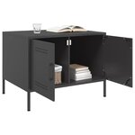 vidaXL Table basse noir 68x50x50 5 cm acier laminé à froid