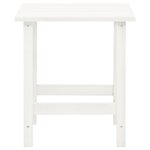 vidaXL Chaise de jardin Adirondack avec table Bois de sapin Blanc
