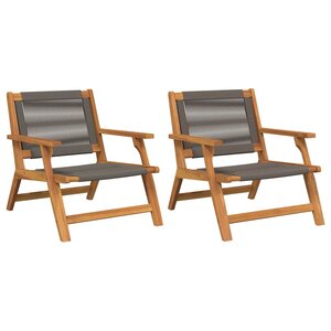vidaXL Mobilier de jardin 2 Pièces Gris 78 x 67 x 73cm