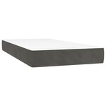 vidaXL Sommier à lattes de lit et matelas gris foncé 120x190cm velours