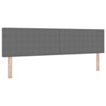 vidaXL Tête de lit LED avec tête de lit Gris clair 180 cm Polyester