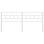 vidaXL Tête de lit métal blanc 180 cm
