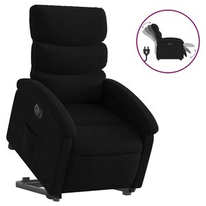 vidaXL Fauteuil inclinable électrique noir tissu
